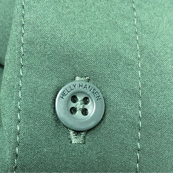 2/$30 HELLY Hansen Shirt Performance Quick Dry Button Down Short Sleeve Large - Picture 10 of 12